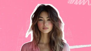 A confident female influencer in a pink shirt symbolizing influencer campaign adjustments to enhance performance and growth