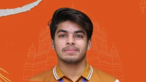 Mujhe male profile with heritage Multan background in orange theme