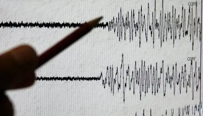 Seismograph showing waves after 6 magnitude earthquake in Islamabad, Murree, Peshawar, and northern regions