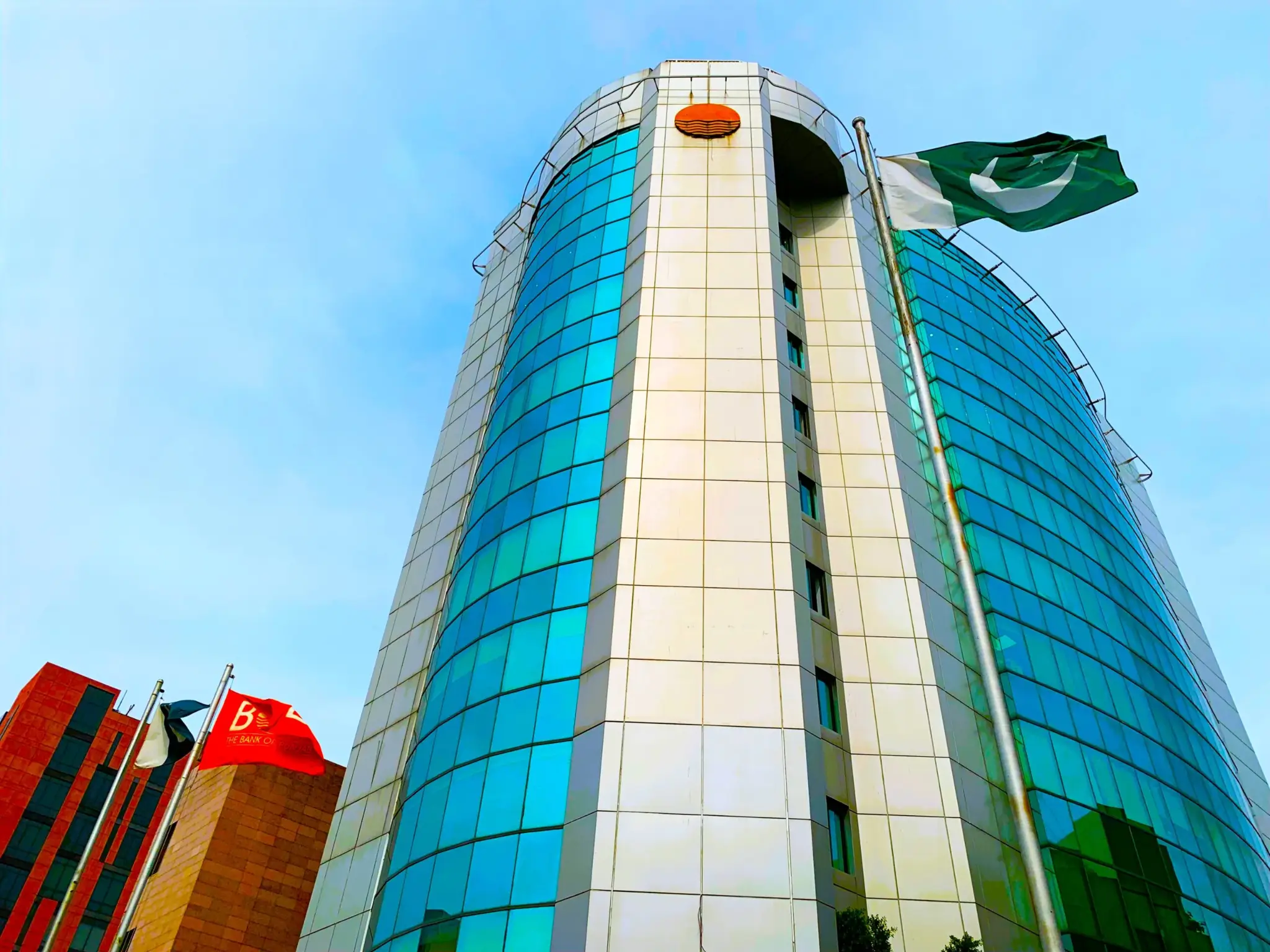 Bank of Punjab headquarters building as BOP reports record half-year profits in 2025 corporate briefing