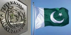 IMF logo and Pakistan flag representing upcoming IMF-Pakistan talks on the second economic review