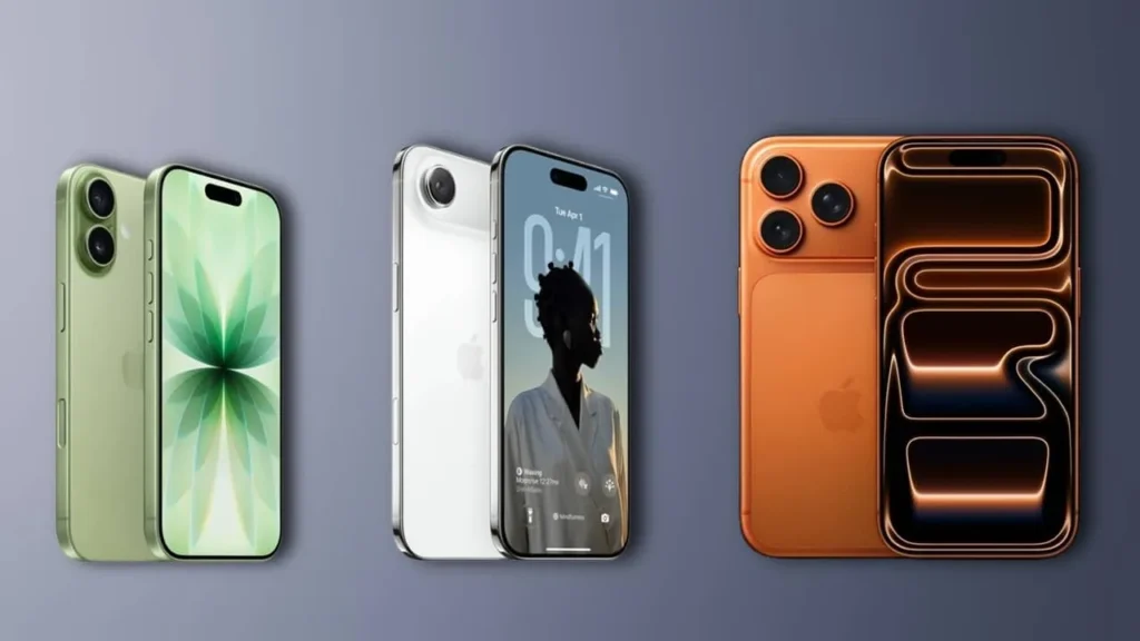 Apple iPhone 17 series models including iPhone 17, iPhone 17 Air, iPhone 17 Pro, and iPhone 17 Pro Max with PTA tax details in Pakistan.