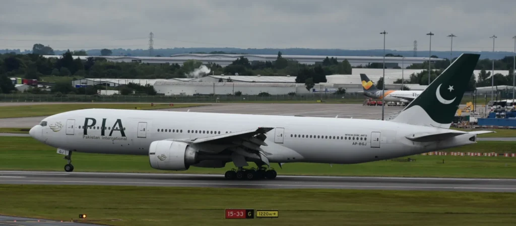 PIA aircraft on runway after receiving TCO certificate to resume UK flight operations next month