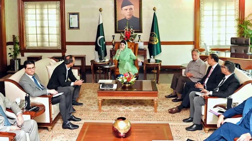 Punjab government officials discussing Lahore new airport project during a meeting at Chief Minister’s office.