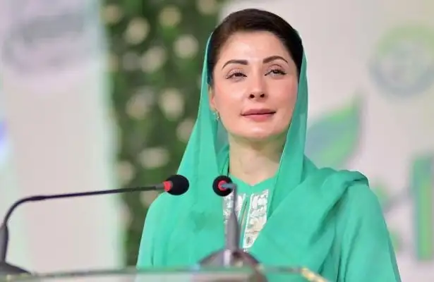 Chief Minister Maryam Nawaz speaking at the launch of Punjab’s first mobile police station and licensing unit initiative