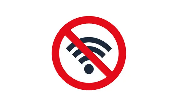 No WiFi signal icon representing the suspension of mobile and internet services in Islamabad and Rawalpindi due to security concerns