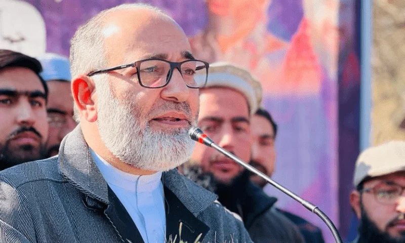 Jamaat-e-Islami leader Mushtaq Ahmad Khan speaking as he joins the Global Sumud Flotilla mission to Gaza