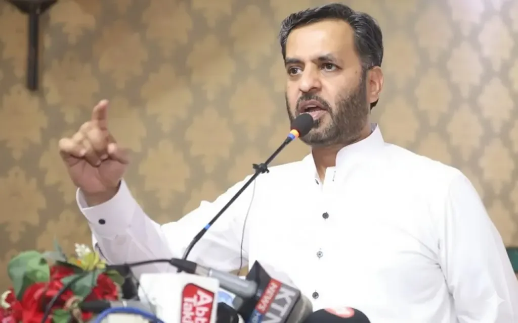 Mustafa Kamal speaking at a press conference about local governments update