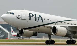 PIA aircraft taking off during national privatisation update