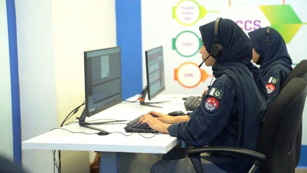 Safe City Virtual Center staff working on computers for child safety cases