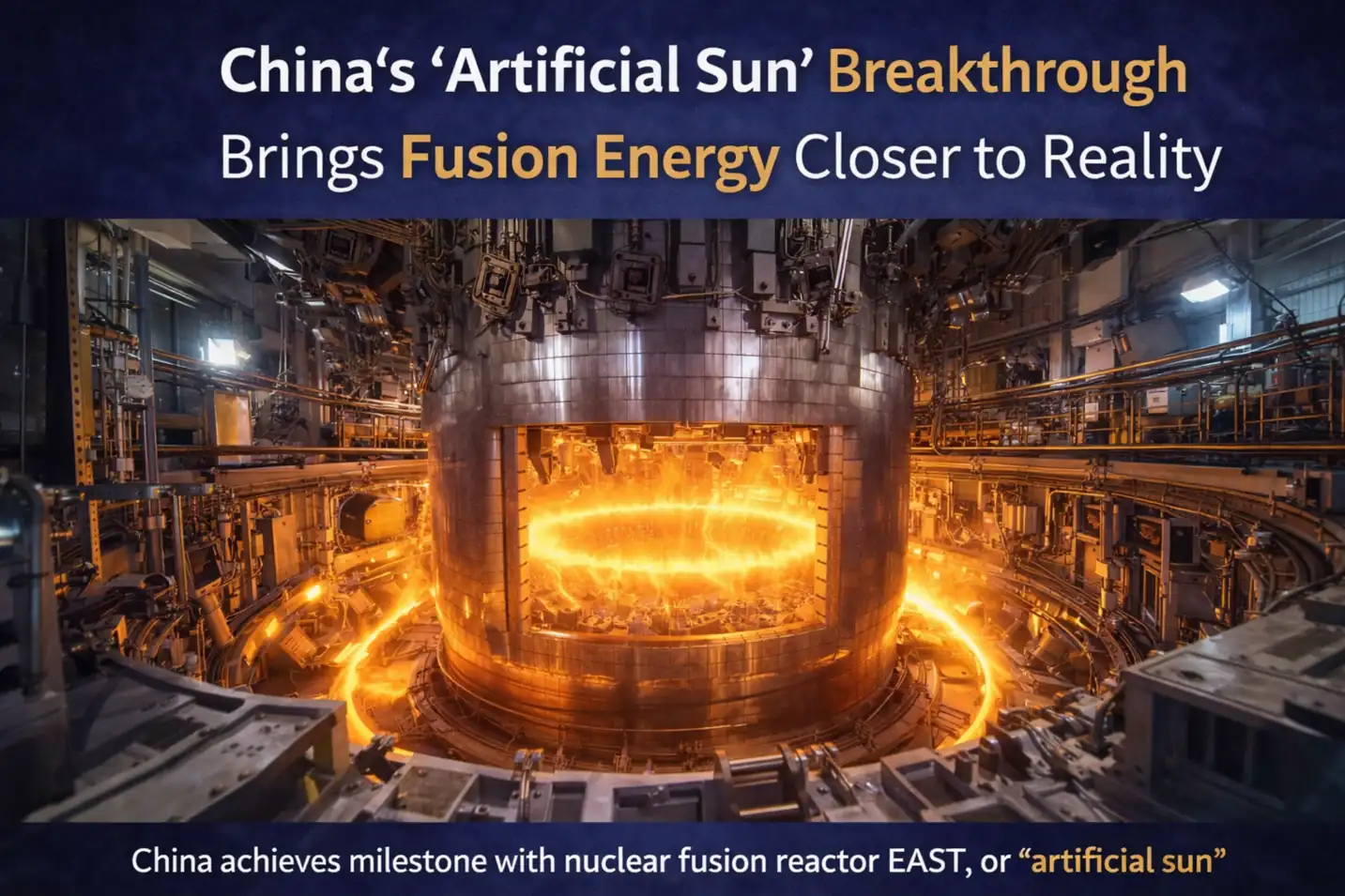 China’s artificial sun nuclear fusion reactor EAST glowing during experiment as breakthrough brings fusion energy closer to reality
