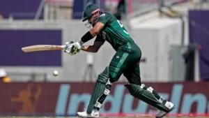Babar Azam playing a shot during T20 World Cup match for Pakistan