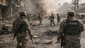 Security personnel inspect blast site after terror attack in Balochistan affecting local residents