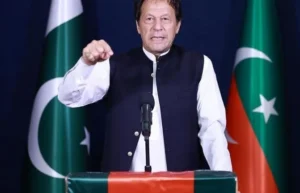 Imran Khan addressing supporters during Imran Khan movement controversy