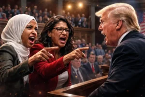 Trump Muslim Lawmakers heated confrontation during congressional speech clash inside US Capitol