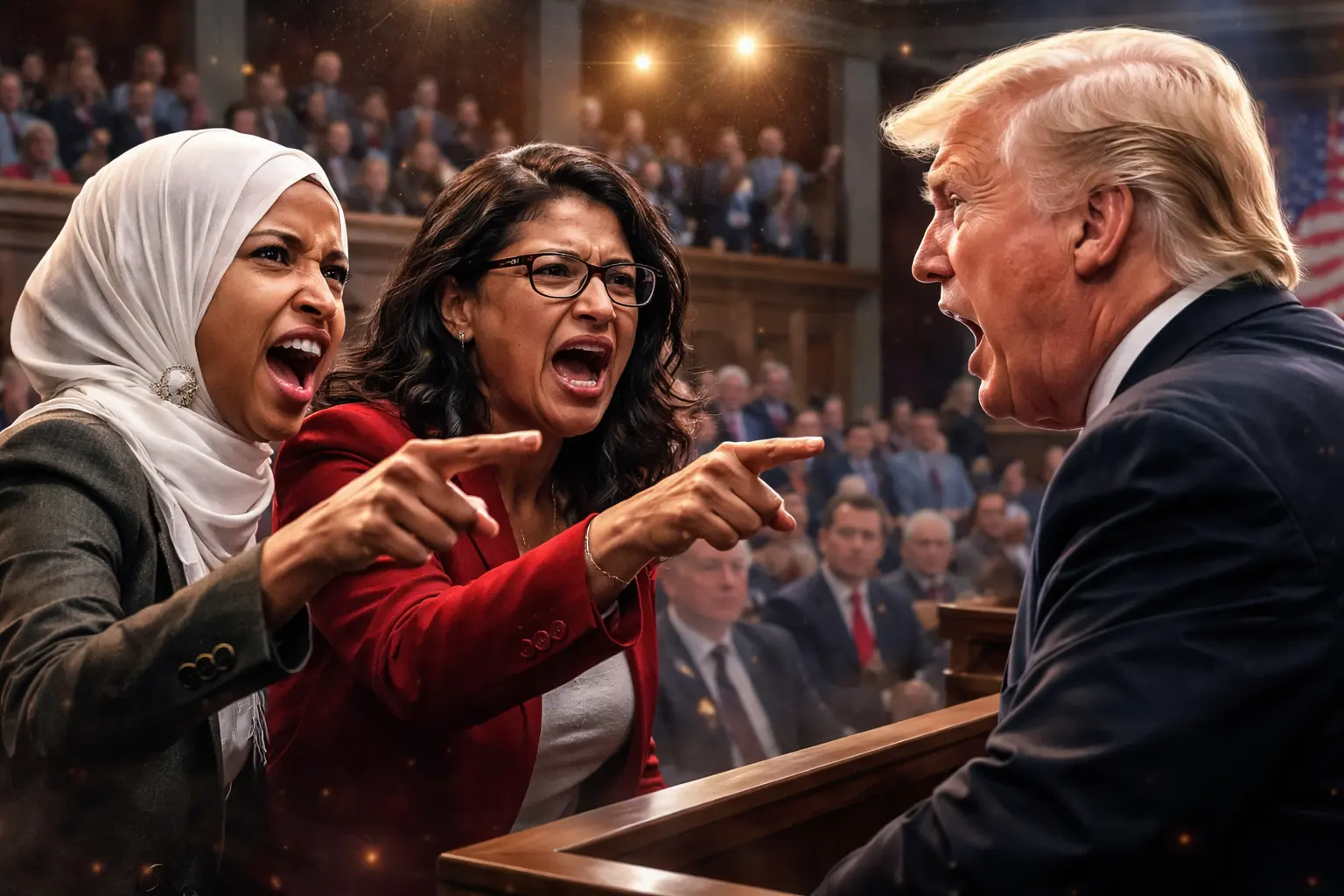 Trump Muslim Lawmakers Speech Clash