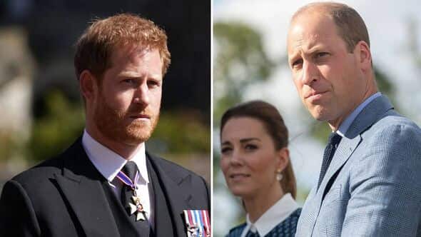 Prince William and Prince Harry pictured separately, symbolizing the William Harry rift within the royal family