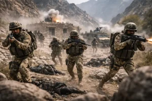 Pakistan security forces conducting operation in Balochistan during Balochistan IBO against terrorists