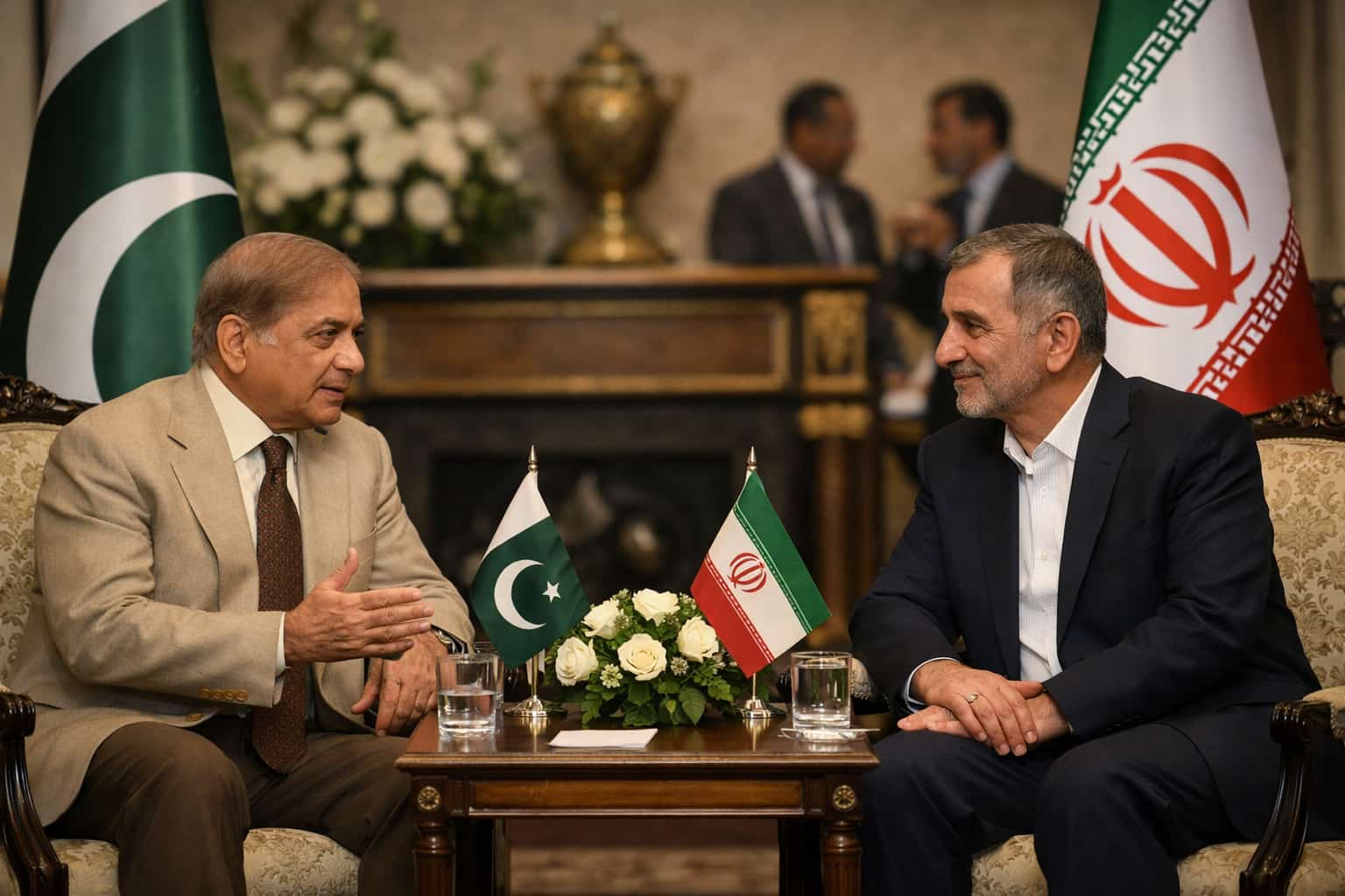 Prime Minister Shehbaz Sharif and Iranian President Masoud Pezeshkian meet in Islamabad to discuss Pakistan peace diplomacy