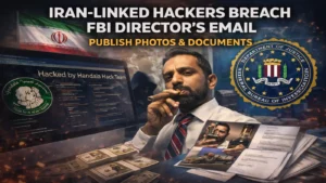 Iran-linked hackers breach FBI director's email, with evidence of compromised documents and photos exposed online.