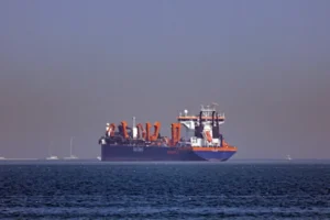 Oil tanker sailing through Strait of Hormuz amid rising Oil Shipping Rates tensions