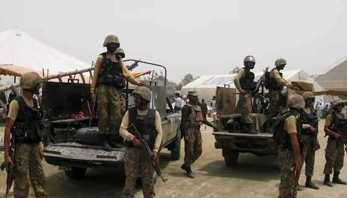 Pakistani soldiers in combat gear during a high-intensity operation against India-sponsored militants along the Pakistan-Afghanistan border in Khyber Pakhtunkhwa