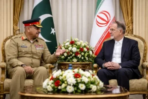 Alt Text: Field Marshal Asim Munir meeting Iranian president during Iran visit Munir diplomatic talks