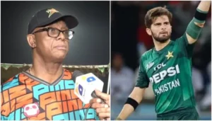 Shaheen Afridi and Courtney Walsh discussing Pakistan fast bowling legacy and performance