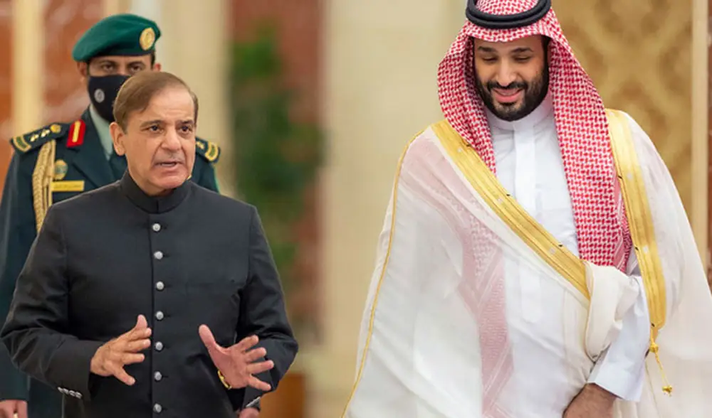 Shehbaz Saudi visit meeting with Crown Prince Mohammed bin Salman in Riyadh