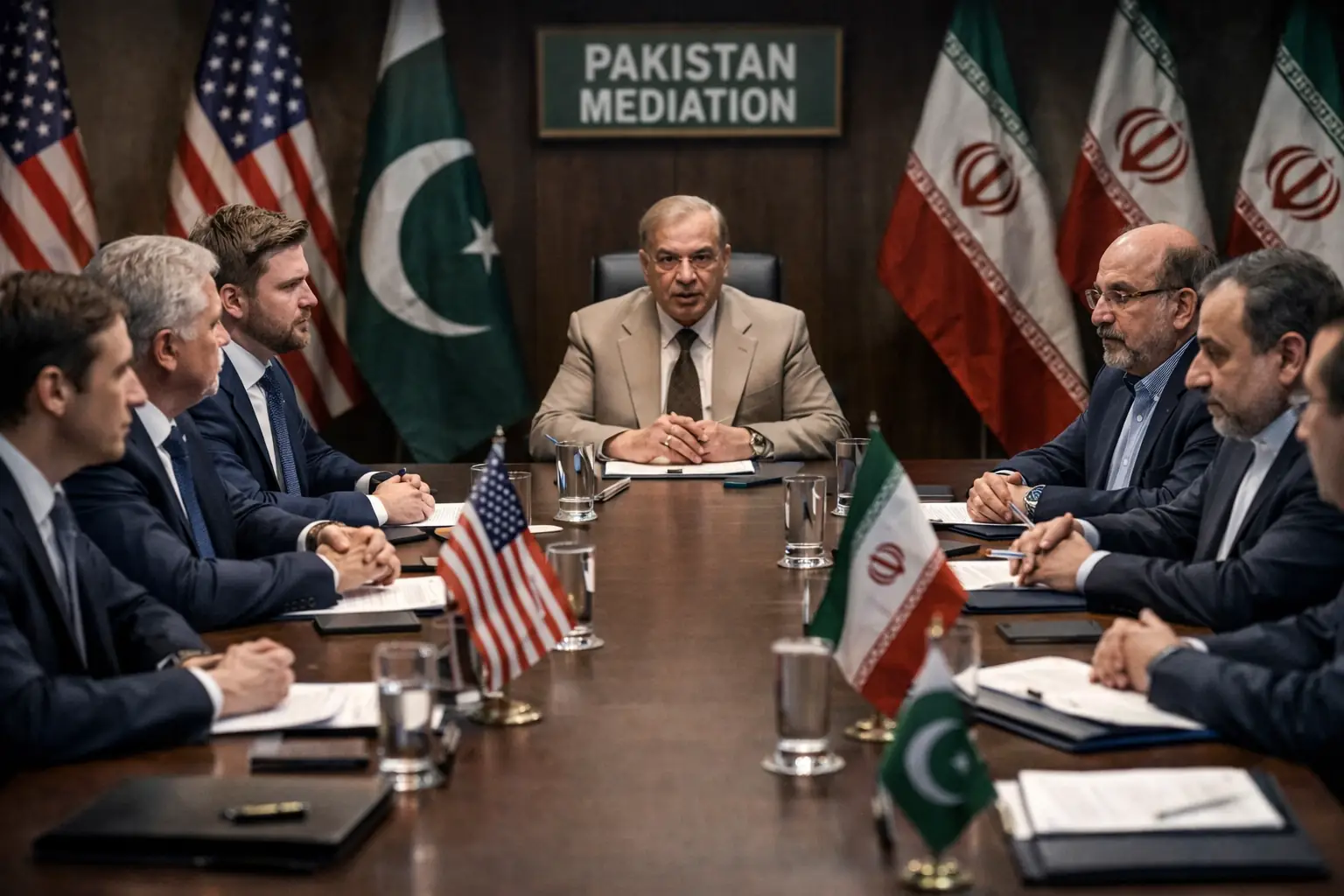 US Iran ceasefire meeting in Islamabad with Pakistan mediating talks between US and Iranian officials