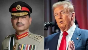 US Iran talks showing Donald Trump and Field Marshal Asim Munir highlighting diplomatic efforts