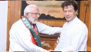 Zulfiqar Khosa meeting Imran Khan during political event highlighting Zulfiqar Khosa career