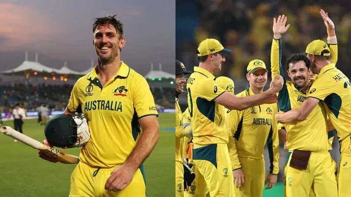 Mitchell Marsh and Australian players celebrate after Australia Squad announcement for Pakistan and Bangladesh tours