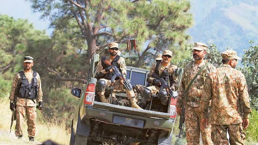 Pakistan Army soldiers during Balochistan Operation against terrorists in Barkhan district