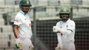 Bangladesh batsmen during Bangladesh Pakistan Test match in Dhaka