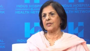 Dr Naseem Salahuddin speaking during infectious disease awareness session