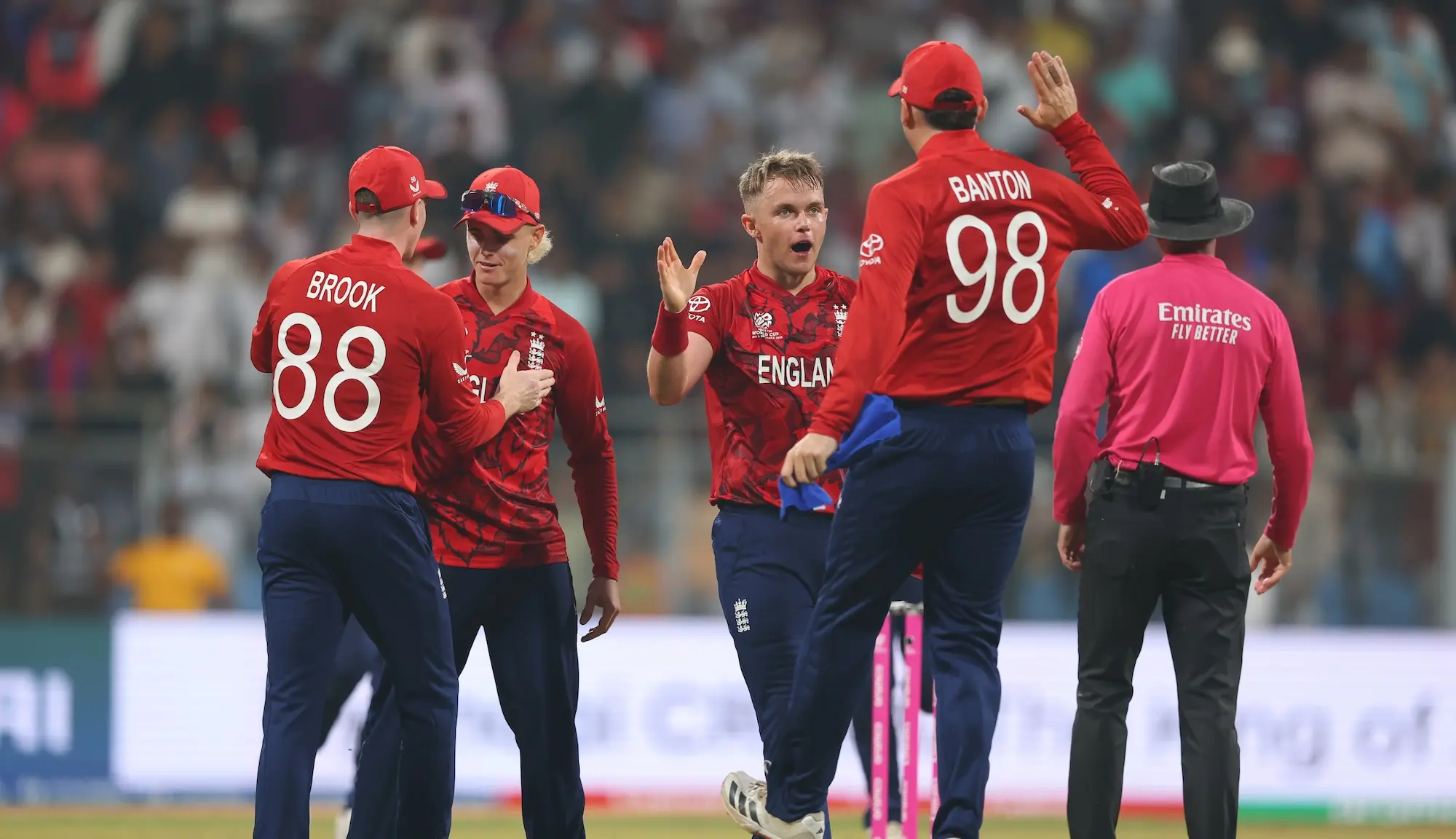 England cricket players celebrating during match ahead of England Nepal Tour discussions