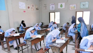 Students appearing in Karachi matric exams amid irregularities and centre changes investigation
