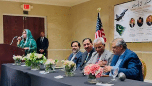 Pakistani community members attend the Dallas Event celebrating Pakistan’s victory anniversary with national flags, speeches, and patriotic unity in Dallas.