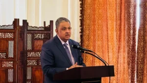 Pakistan ambassador addressing ceremony in Washington about Marka-e-Haq and regional peace
