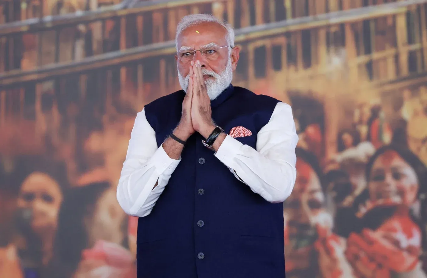 Indian Prime Minister Narendra Modi speaking about Modi fuel saving measures during the energy crisis