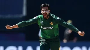 Mohammad Amir celebrating during a cricket match amid IPL speculation