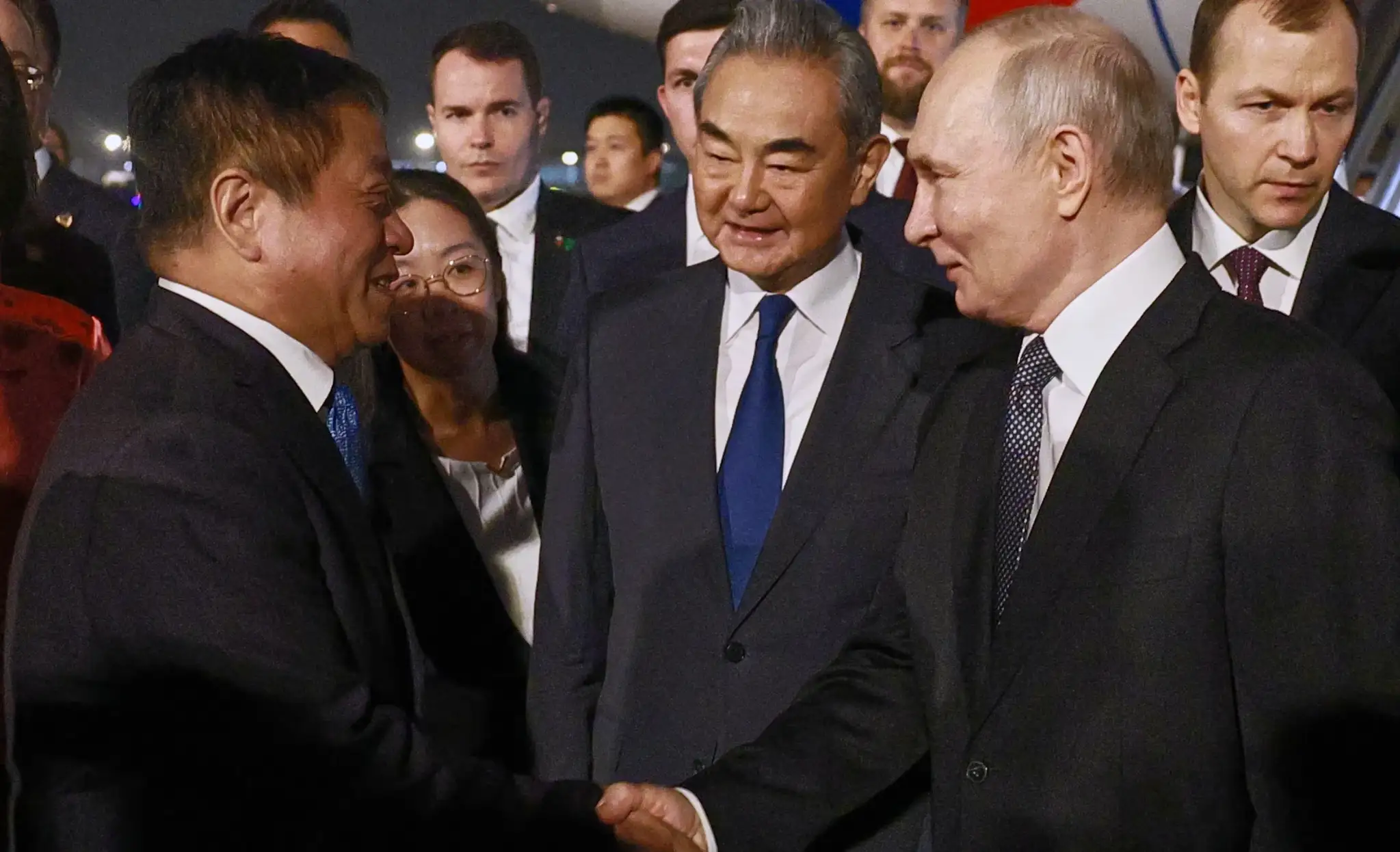 Russian President Vladimir Putin meeting Chinese officials during Russia China diplomatic visit in Beijing