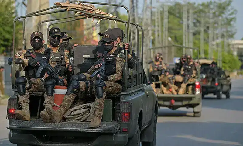 Pakistan security forces on patrol during Balochistan Operations targeting terrorist networks in multiple districts