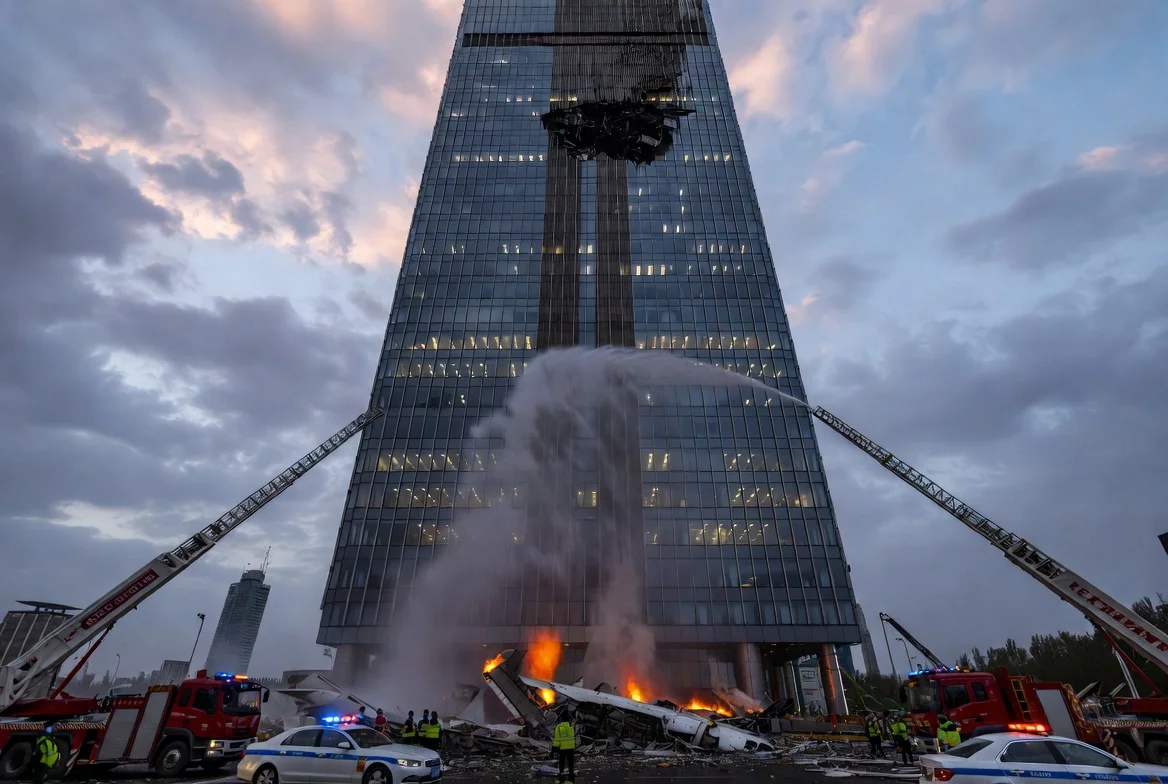 Plane Debris Hits Beijing Tallest Building