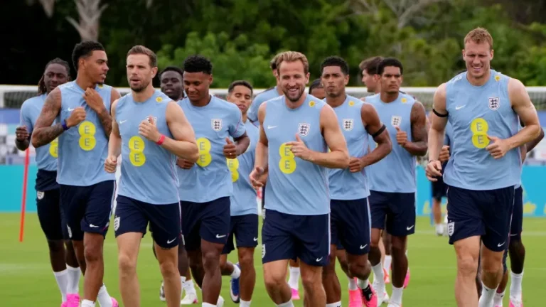 England national football team players training in Kansas City before the World Cup amid the England Equipment Theft incident