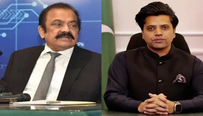 Rana Sanaullah and PTI leader discussing issues related to GB elections campaign restrictions