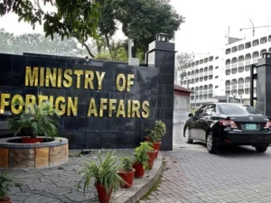 Pakistan Foreign Office building in Islamabad addressing issues related to Gilgit-Baltistan Elections