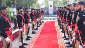Police and security personnel deployed in Rawalakot following the Rawalakot Attack that left four officials martyred