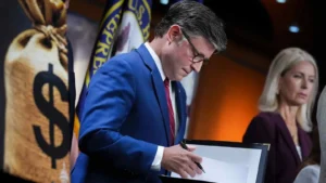 US House lawmakers discuss legislation related to the Iran War resolution in Washington.